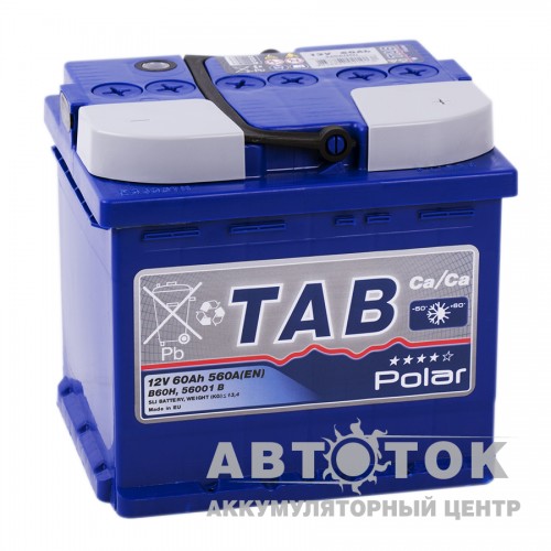 Автомобильный аккумулятор Tab Polar 60R кубик 560A  121260 56001