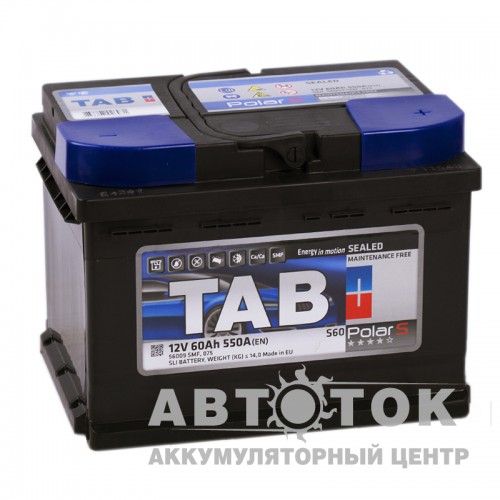 Автомобильный аккумулятор Tab Polar S 60R низ. 550A  246060 56009