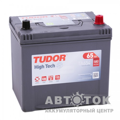 Автомобильный аккумулятор Tudor High-Tech 65R 580A  TA654