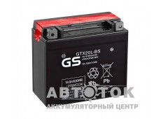 Автомобильный аккумулятор GS GTX20L-BS YTX20L-BS - 18 Ач 270А 177x89x157 О.П. AGM сух.зар. GS YUASA