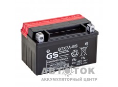 Автомобильный аккумулятор GS GTX7A-BS YTX7A-BS - 6 Ач 105А 151x88x94 П.П. AGM сух.зар. GS YUASA