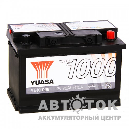 Автомобильный аккумулятор YUASA YBX1000 70R 620А  YBX1096