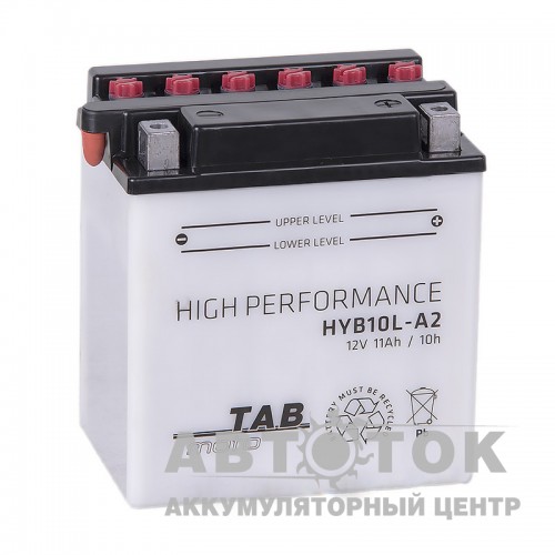 Автомобильный аккумулятор TAB moto Heavy Duty сух.зар. HYB10L-A2 11 Ач 160A 134х89х145