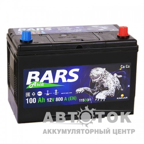 Автомобильный аккумулятор Bars Asia 100R 800A