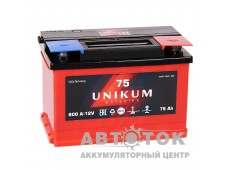 Автомобильный аккумулятор UNIKUM 75R 600A