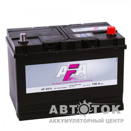 Автомобильный аккумулятор AFA Plus 91R 740A  AF-D31L