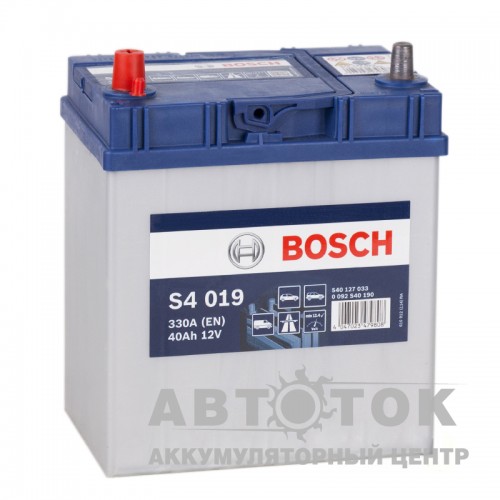 Автомобильный аккумулятор Bosch S4 019 40L 330A