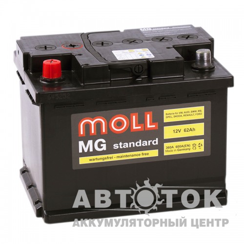 Автомобильный аккумулятор Moll MG Standard 62L 600A