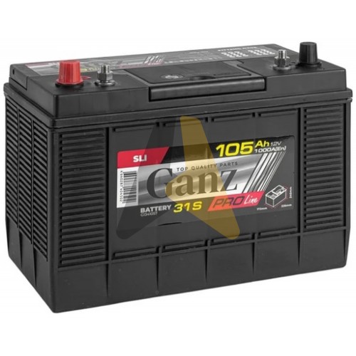 Автомобильный аккумулятор GANZ PRO-Line DIN 105 А/ч универсальный п.п. (31S-1000)
