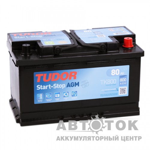 Автомобильный аккумулятор Tudor Start-Stop AGM 80R 800A TK800